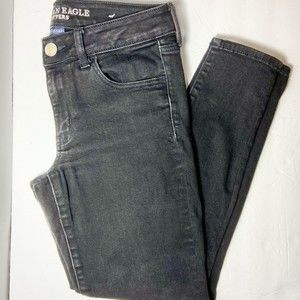 American Eagle Jegging Super Super Stretch X Black Jeans Women's Size 8 Short